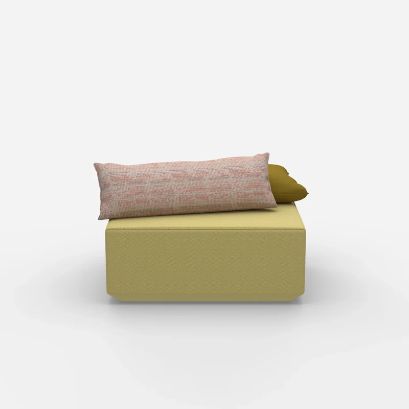 Moderner gelber Pouf