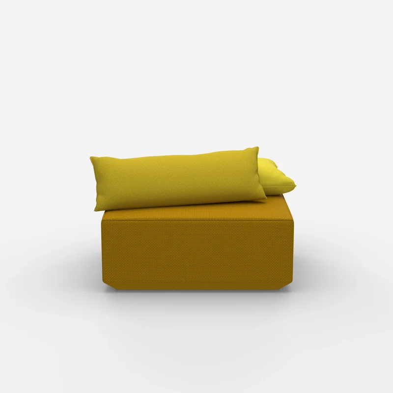 Moderner gelber Pouf