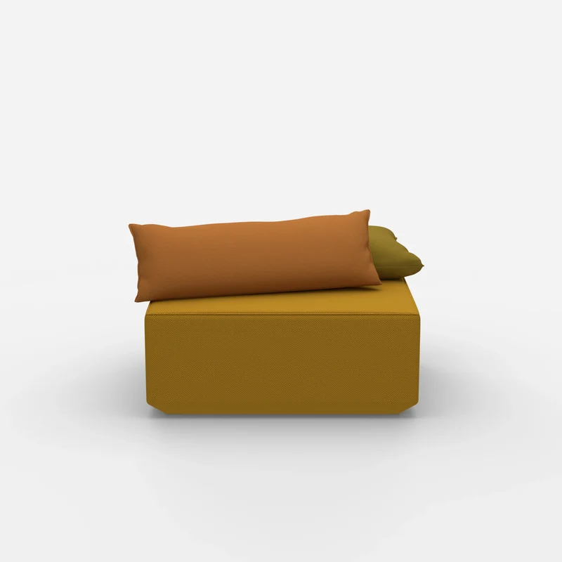 Moderner gelber Pouf