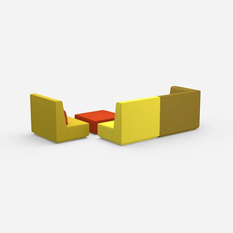 Dreisitzer Sofa mit Sessel