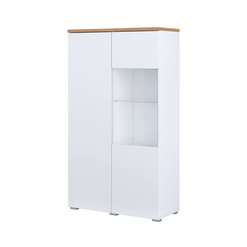 Vaisselier 2 portes Liko Blanc et Bois