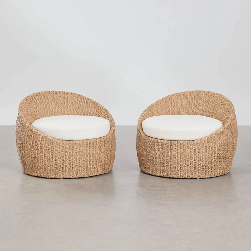 Lot de 2 fauteuils de jardin SKLUM en rotin synthétique Clarnyx