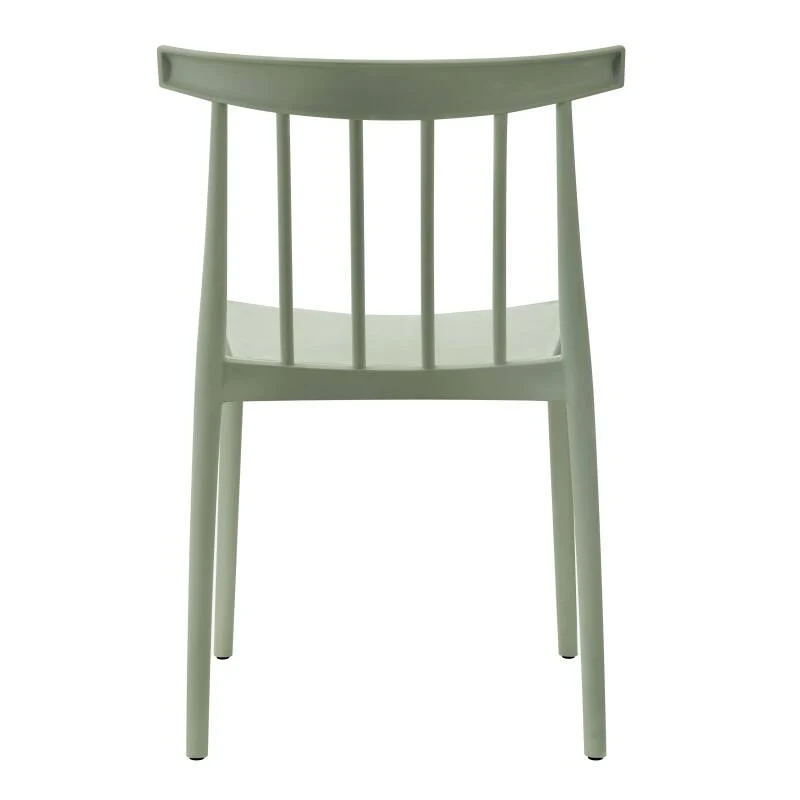 Lot de 4 chaises de jardin en plastique Oviala LISBOA vert sauge