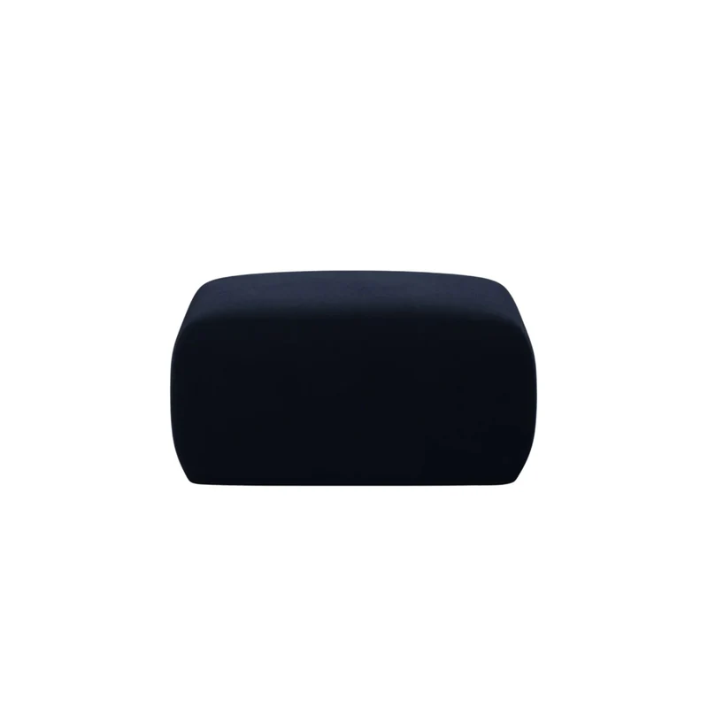 Pouf MICADONI Molino en velours bleu roi