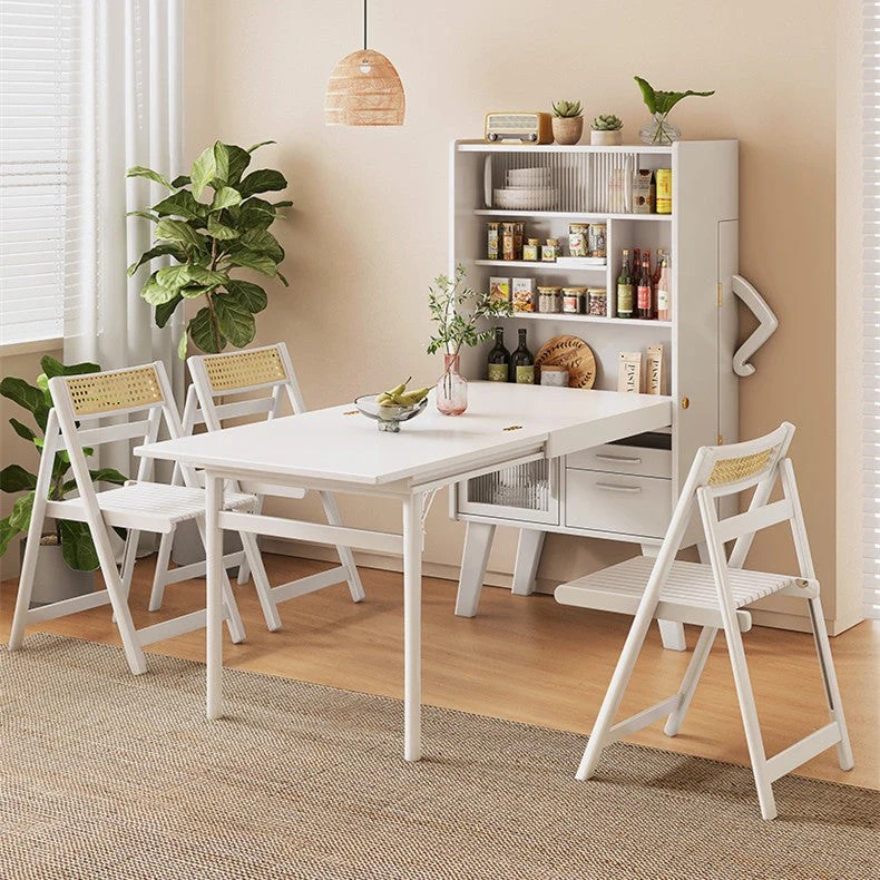 Table de buffet peu encombrante avec chaises pliantes