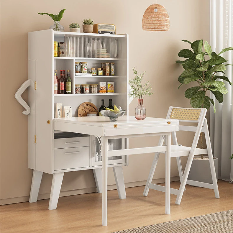 Table de buffet peu encombrante avec chaises pliantes