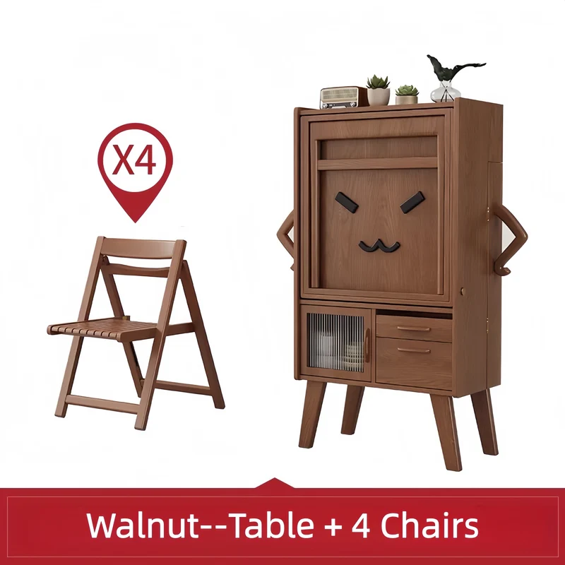 Table de buffet peu encombrante avec chaises pliantes