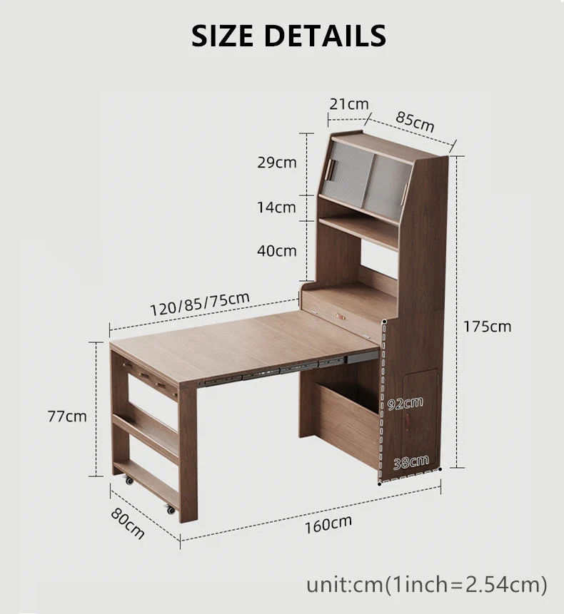 Armoire huche avec table extensible et chaises pliantes