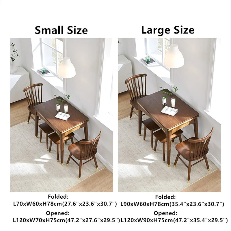 Table de salle à manger extensible à double plateau