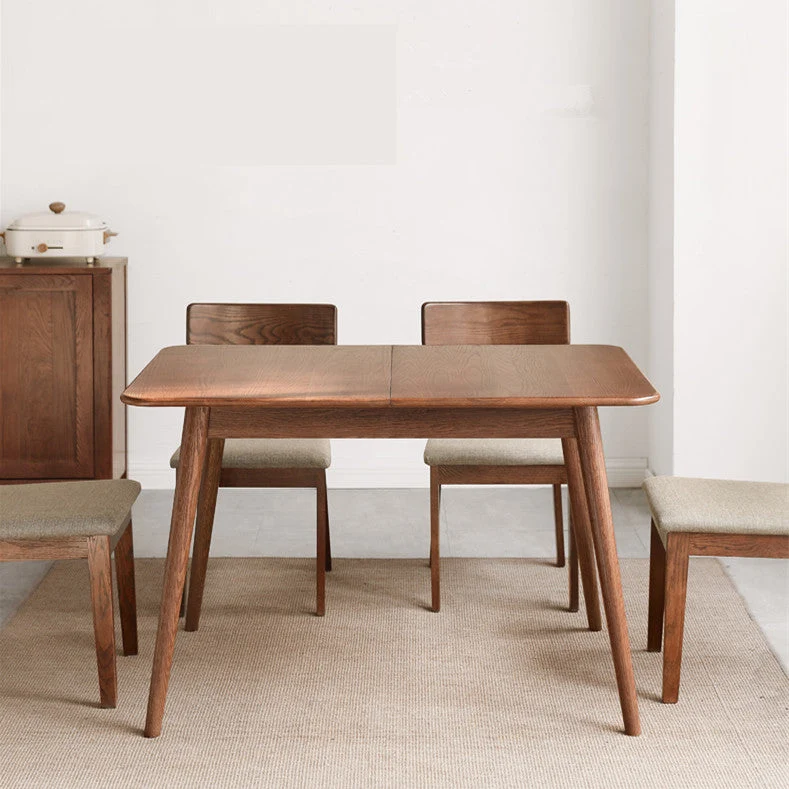 Table de salle à manger rectangulaire extensible en bois massif