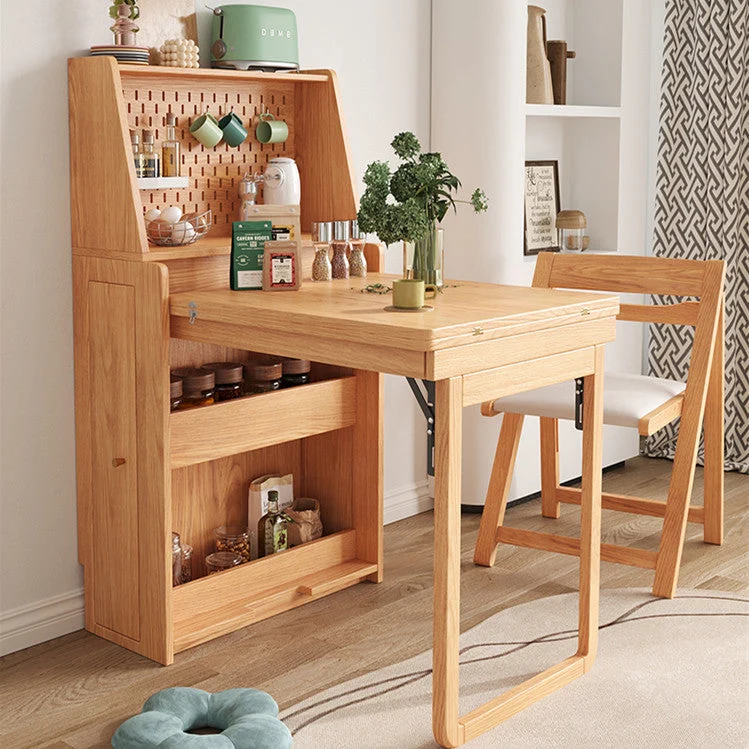 Table de salle à manger pliable et extensible avec panneau perforé