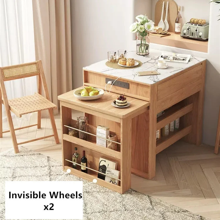 Îlot De Cuisine Avec Table Extensible