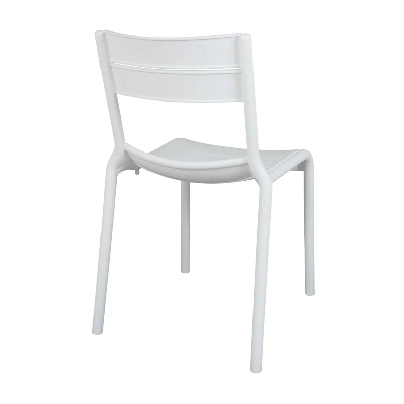 Lot de 4 chaises de jardin en plastique Blanc PANAME
