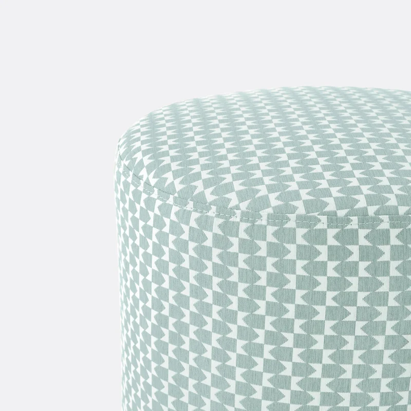 Pouf rond La Redoute Interieurs polyester céladon Séméon