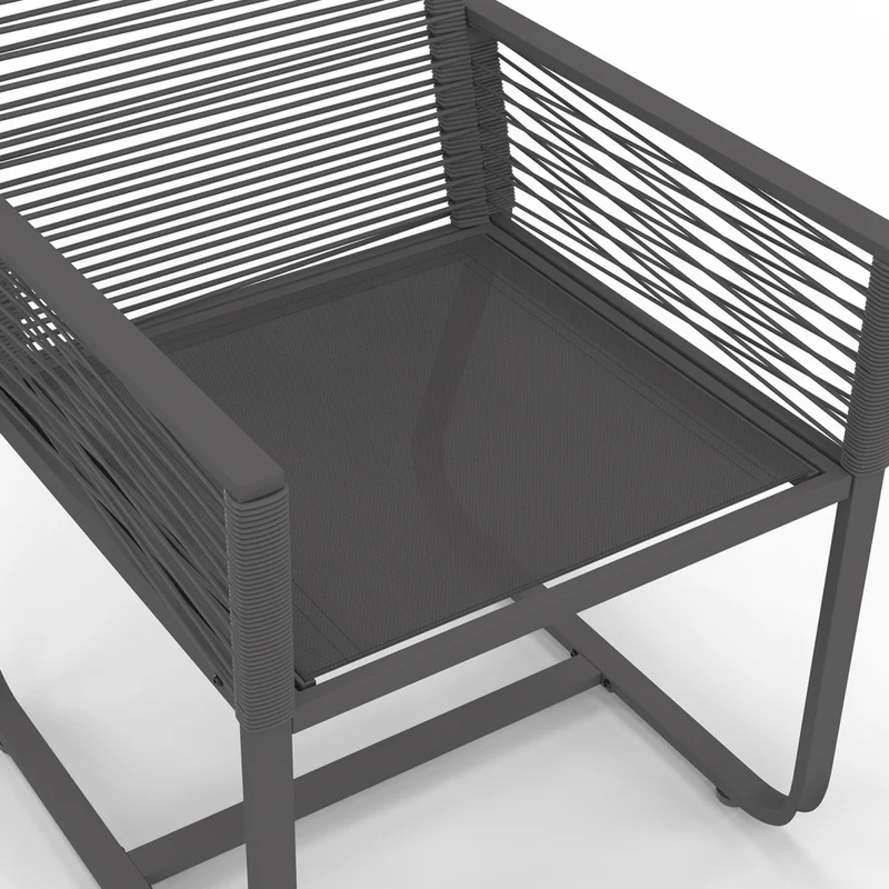 Lot de 2 chaises de jardin Varna grises