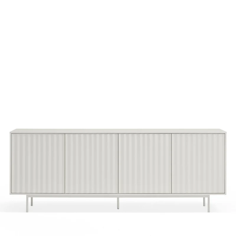 Buffet DRAWER Sierra 4 portes 3 tiroirs en bois blanc L211cm