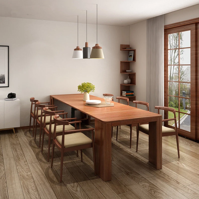 Table gain de place et extensible avec 4 rallonges