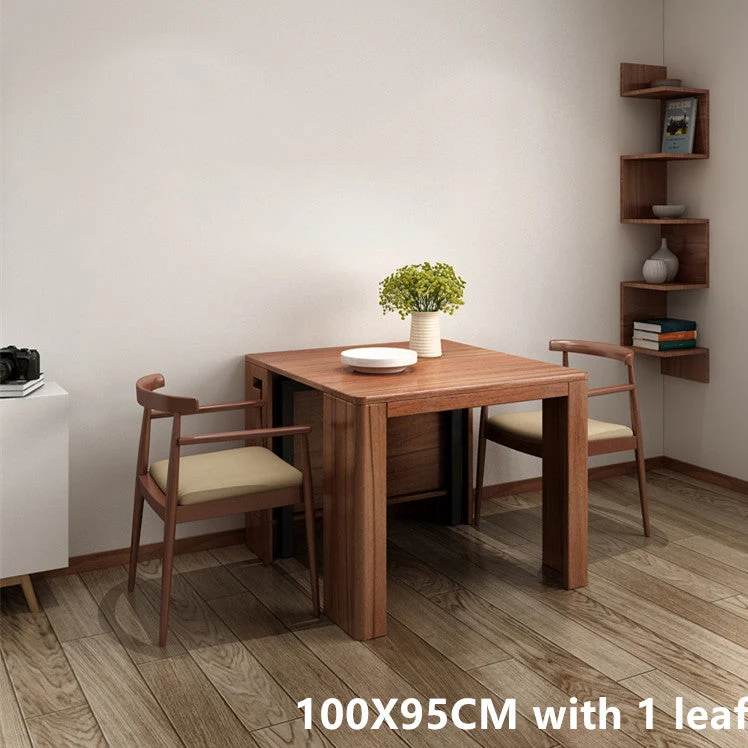 Table gain de place et extensible avec 4 rallonges