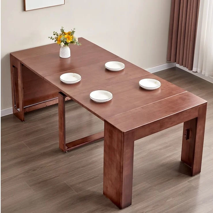 Table gain de place et extensible avec 4 rallonges