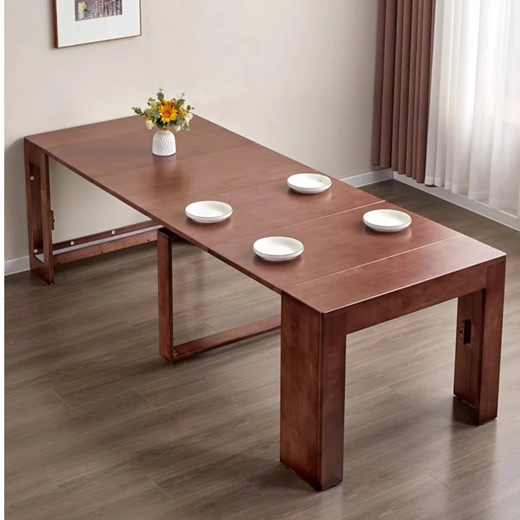 Table gain de place et extensible avec 4 rallonges