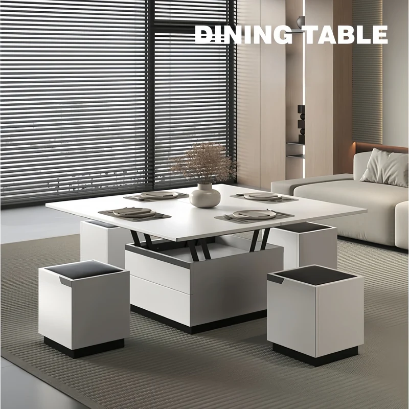 Table basse élévatrice multifonction 3 en 1 à faible encombrement