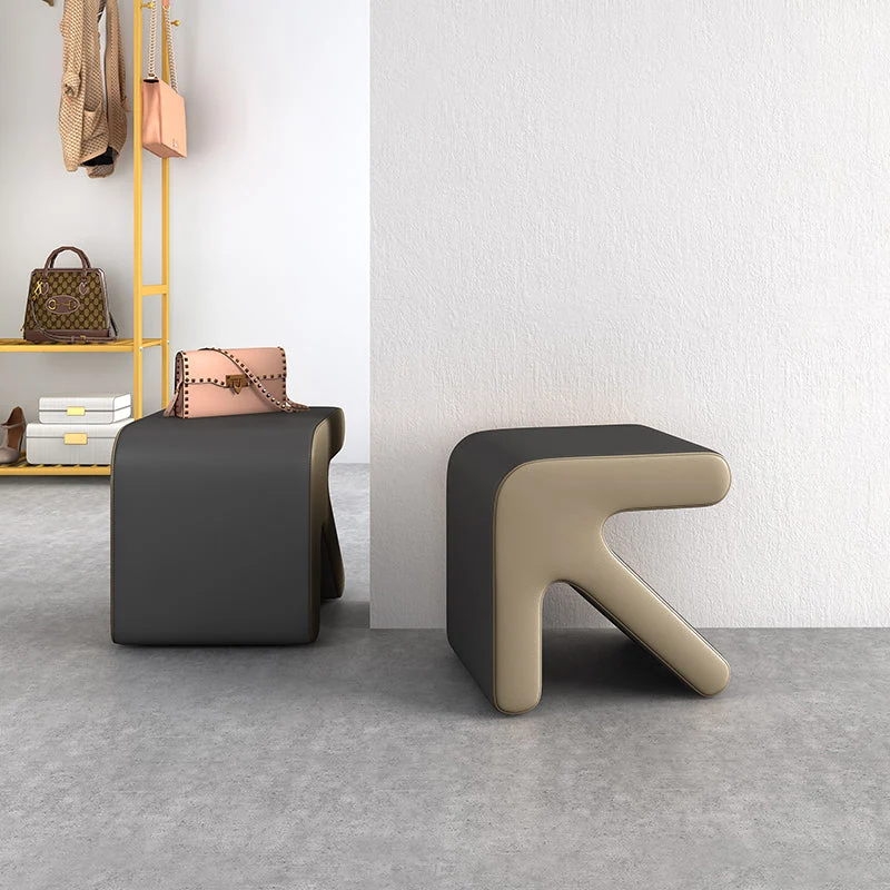 Repose-pieds de style flèche en similicuir PU doux pour la maison de luxe léger