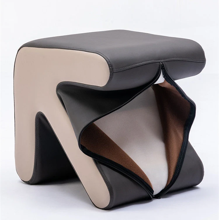 Repose-pieds de style flèche en similicuir PU doux pour la maison de luxe léger