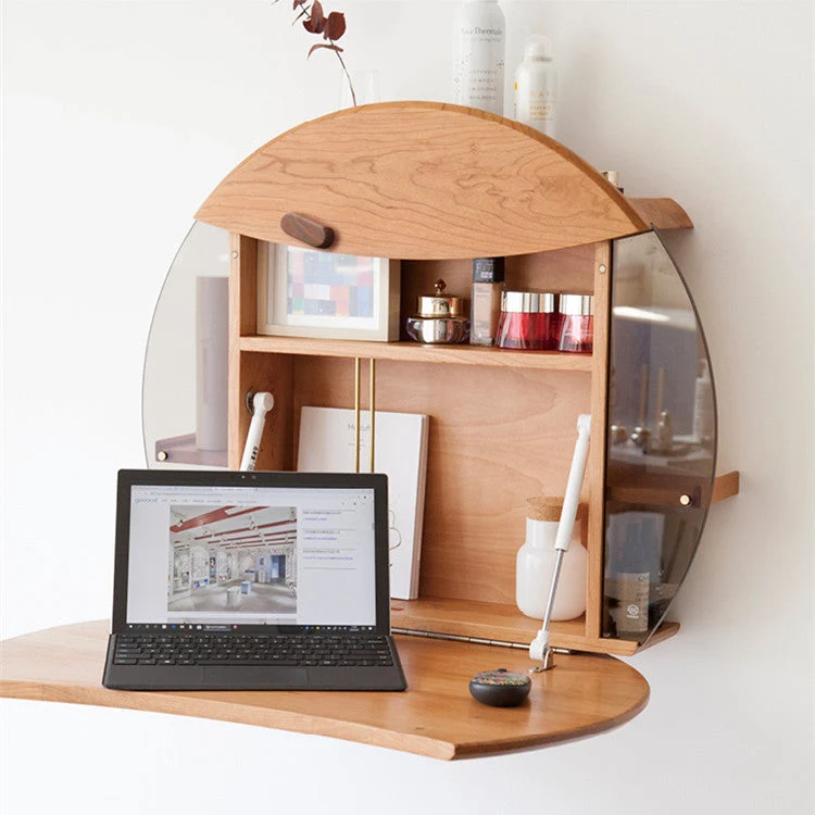 Bureau d'ordinateur portable de table de vanité multifonctionnel d'économie d'espace fixé au mur