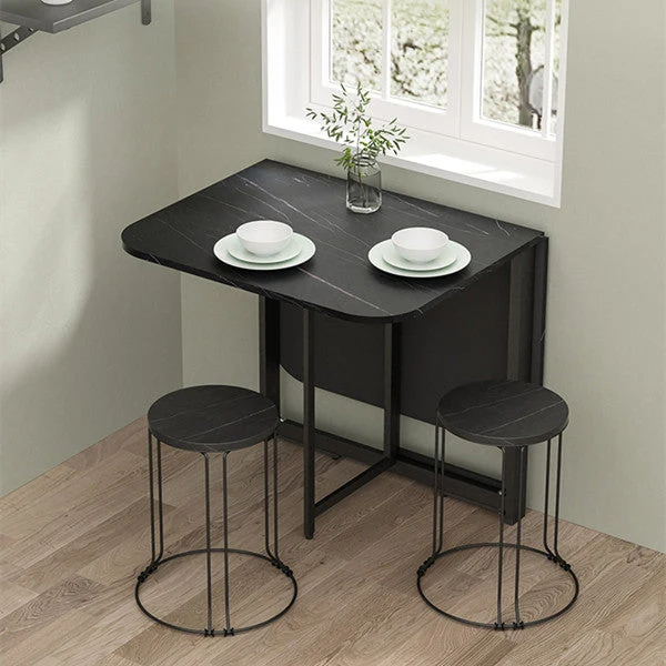 Table pliante peu encombrante à double abattant