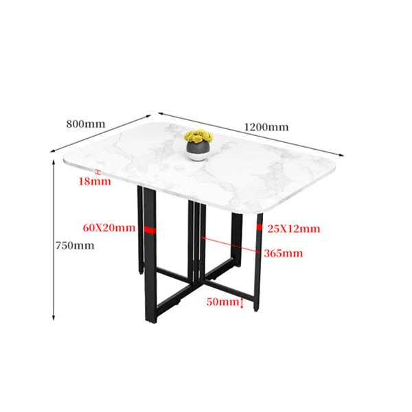 Table pliante peu encombrante à double abattant