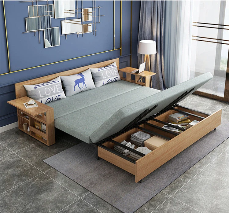 Canapé-lit multifonction peu encombrant avec bureau pliable