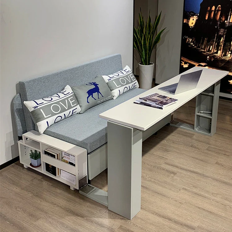 Canapé-lit multifonction peu encombrant avec bureau pliable
