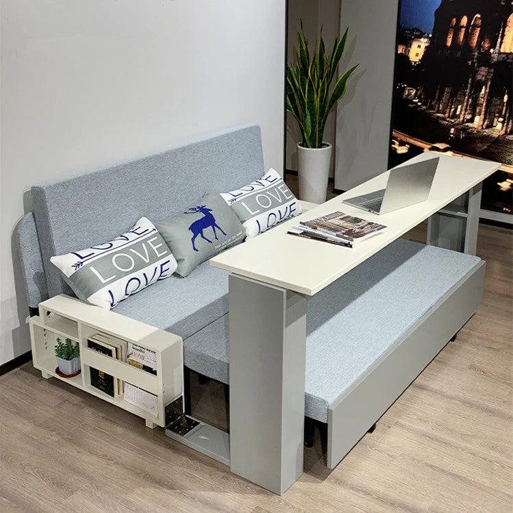 Canapé-lit multifonction peu encombrant avec bureau pliable