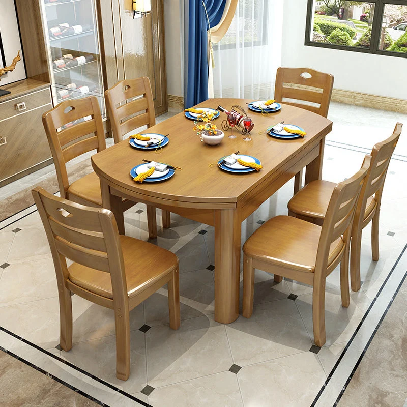 Ensemble de table à manger en bois massif 2 en 1