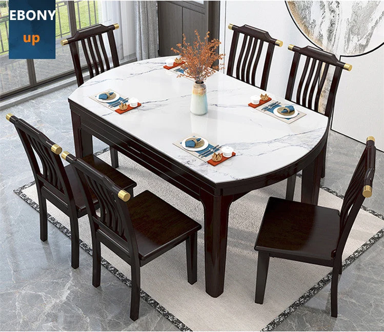 Ensemble de table à manger 2 en 1 en marbre