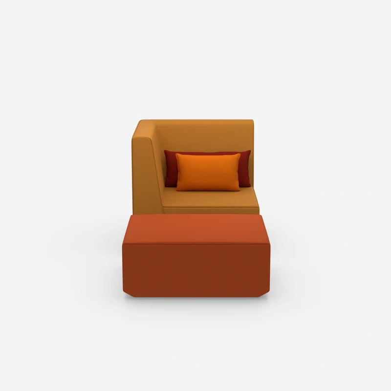 Sessel mit Hocker modern