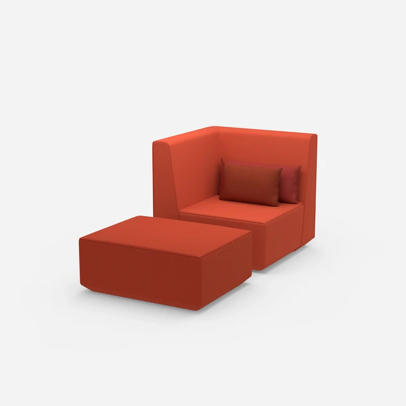 Sessel mit Hocker modern