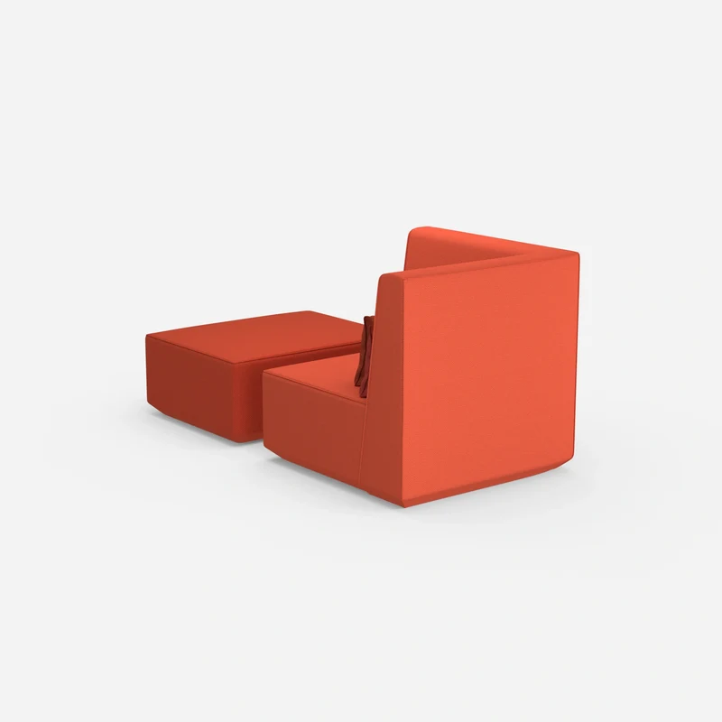 Sessel mit Hocker modern