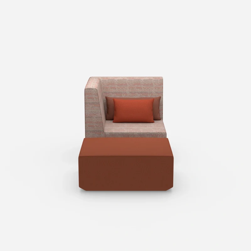 Sessel mit Hocker modern