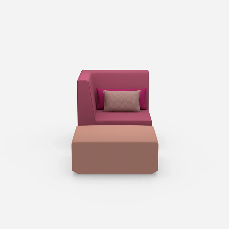 Sessel mit Hocker modern