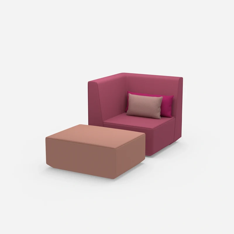 Sessel mit Hocker modern