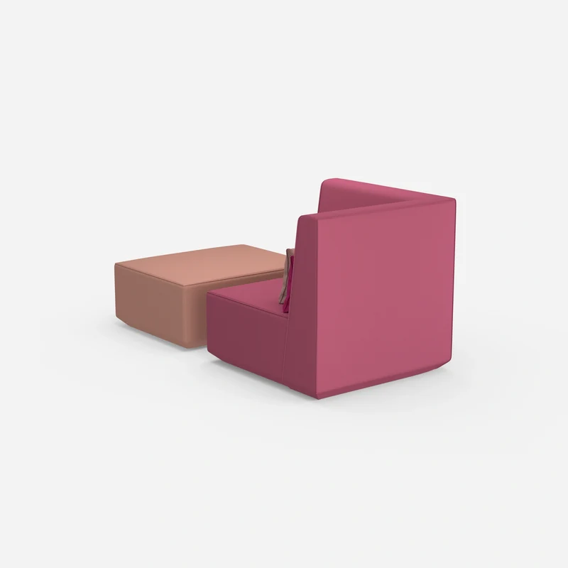 Sessel mit Hocker modern