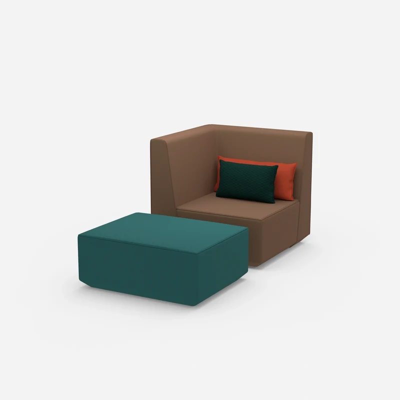 Sessel mit Hocker modern