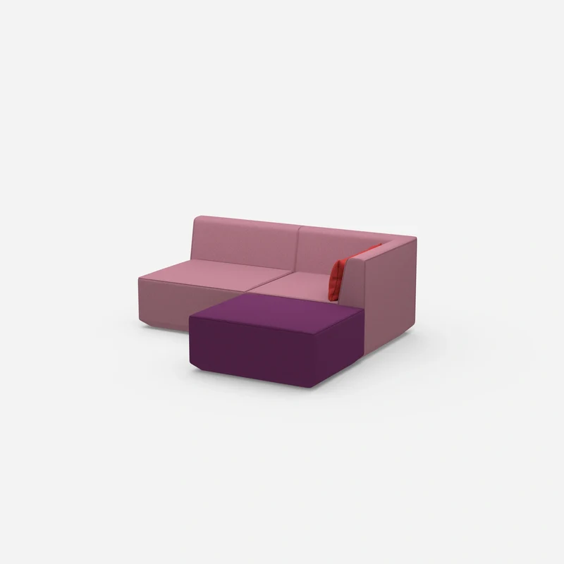 Eckcouch rosa