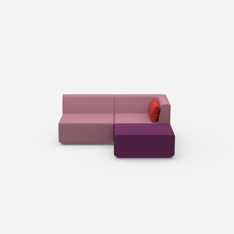 Eckcouch rosa