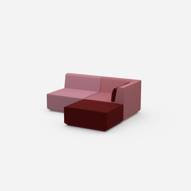 Eckcouch rosa