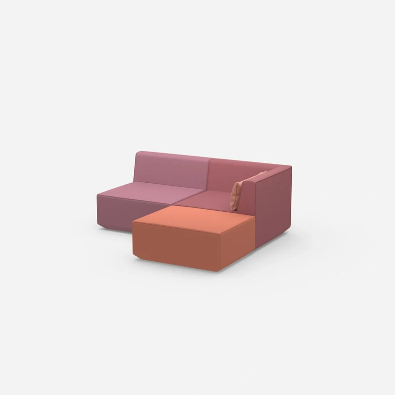 Eckcouch rosa
