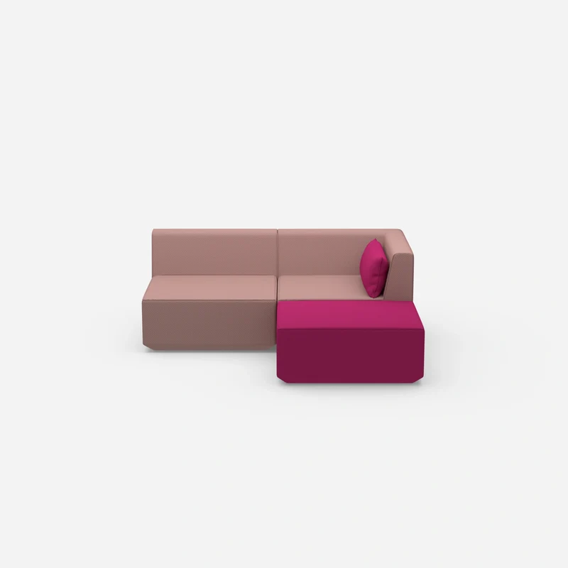 Eckcouch rosa