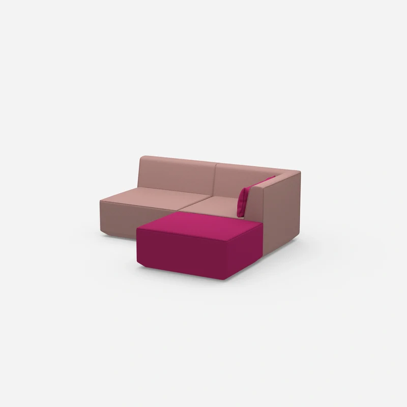 Eckcouch rosa