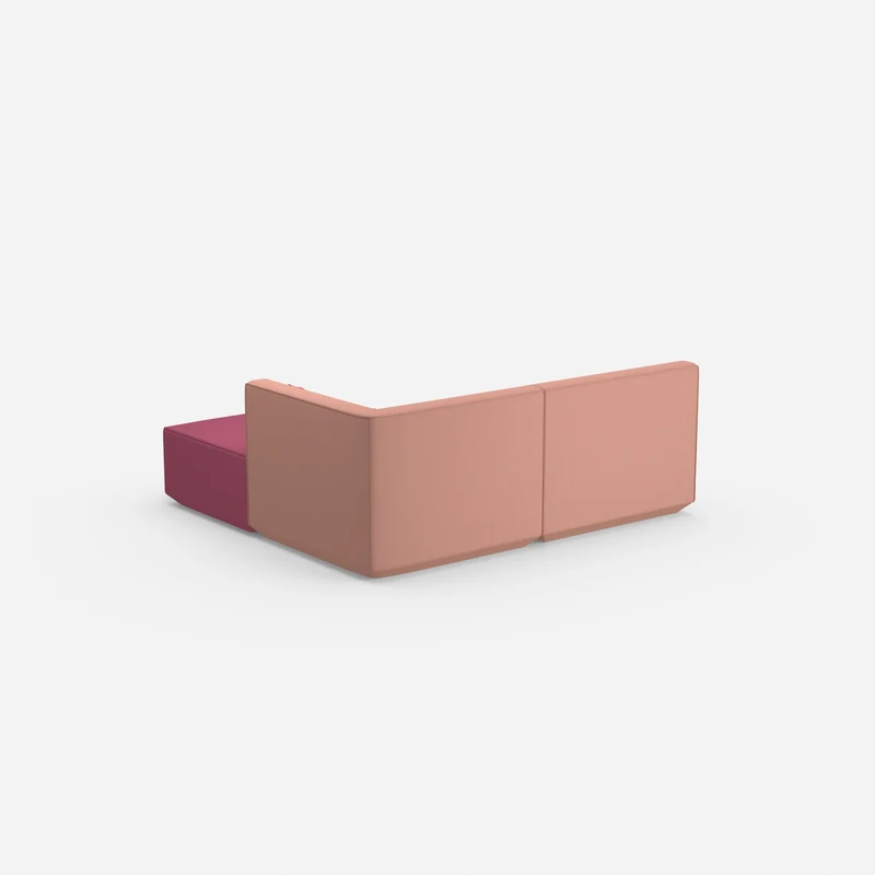 Eckcouch rosa